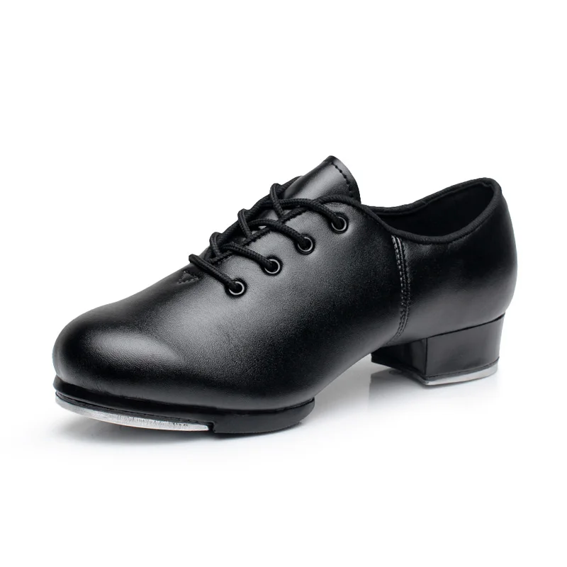 Canvas Tap Shoes Men Women Adult Children Oxford Dance Shoes Soft Sneakers Bottom Square Indoor Leather Shoes Step Dance Sports