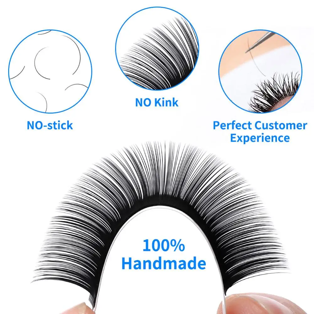 5 Pcs/Lot Eyelash Extension 16 Rows Classic False Eyelash Ｗholesale Natural Mink Individual Lash Supplies Makeup Wendy Lashes