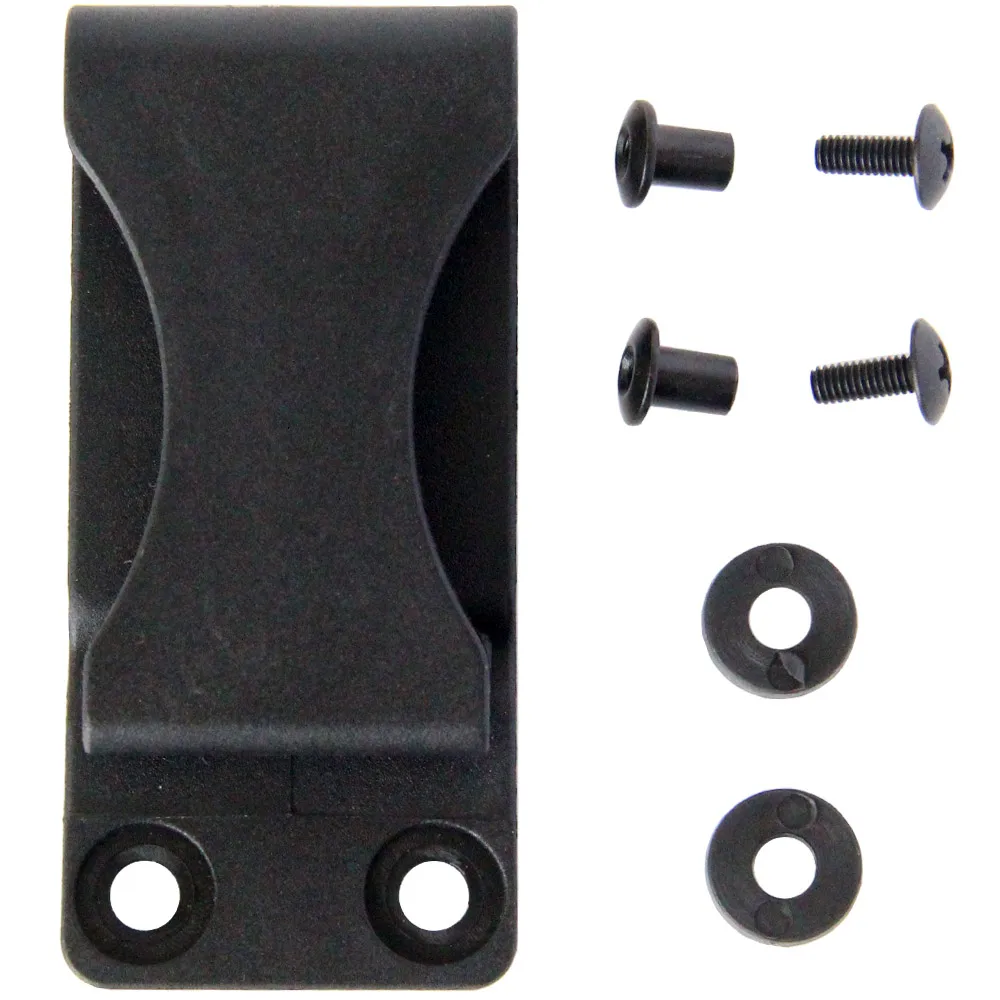 Imagem -02 - Qinggear-preto Kydex Holster Belt Clip Loop com Parafusos Acessório Faça Você Mesmo Pacote de Peças de Ferramentas Bainha