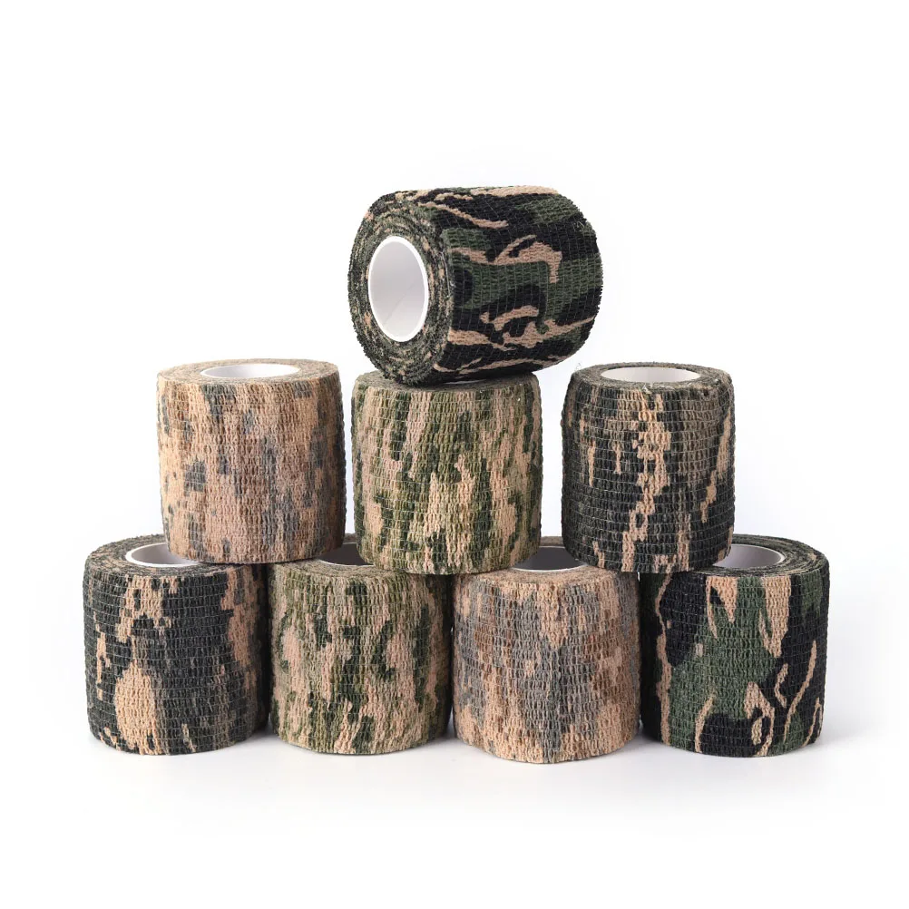 2Pcs Roll Camouflage Wrap Bandage Self Adhesive Bandage Athletic Elastic First Aid Tape For Sport Injuries Recovery Pet Vet Wrap