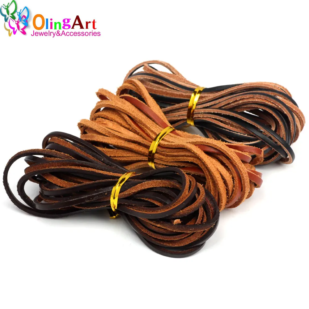 3*2mm 5Yard/Lot  Black/Brown/Leather ColorCords DIY Necklace Bracelet Earrings Choker Jewelry Making