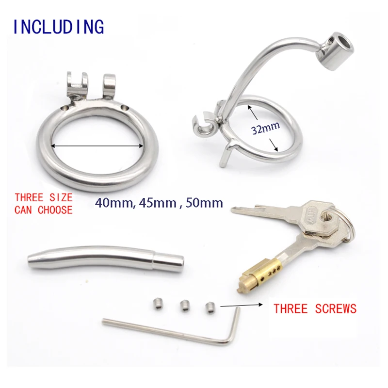 BLACKOUT 2021 New 316 Stainless Steel Male Chastity Device Cock Cage Penis Ring Belt Removable Catheter Stealth Lock A279-P