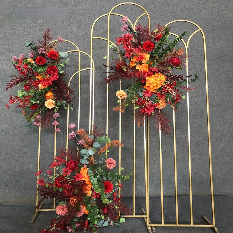 New Wedding Welcome Decorations Stand Floral Set Artificial Flower Background Decor Special Shaped Arch Home Party Decor