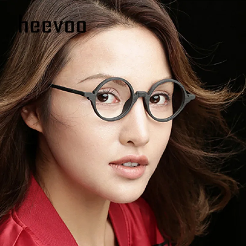 European and American Small Frame Artistic Eyeglasses Fixing Device Style Retro Round Glasses Frame Light Flat Anti-blue Light