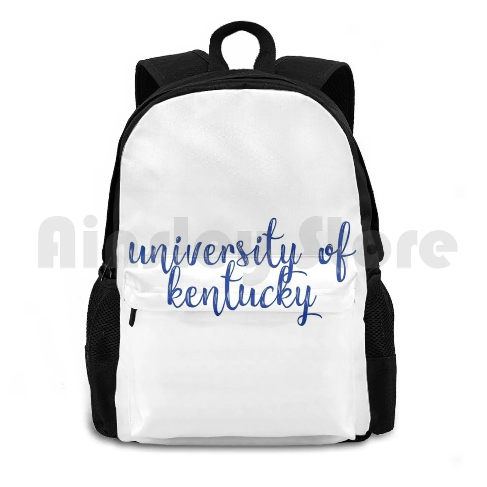 University Of Outdoor Hiking Backpack Waterproof Camping Travel College University Of Uk Wildcat Wildcats Sorority Blue White