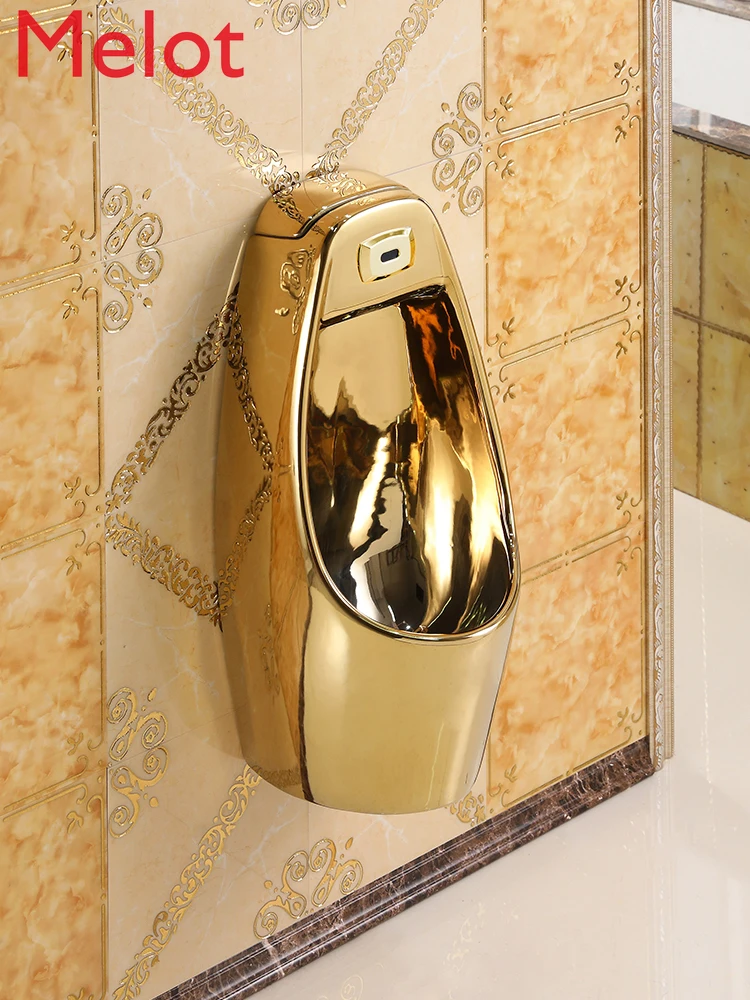 Induction Golden Urine Cup Bar Wall-Mounted Urinal Men's Ceramic Urinal Wall-Mounted Hotel Hotel Urinal Funnel