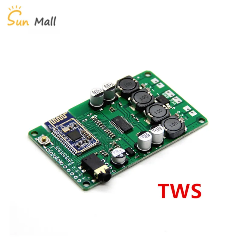 TWS to box  5.0 power amplifier board 2x15W / 10W support AUX audio input support serial port change name