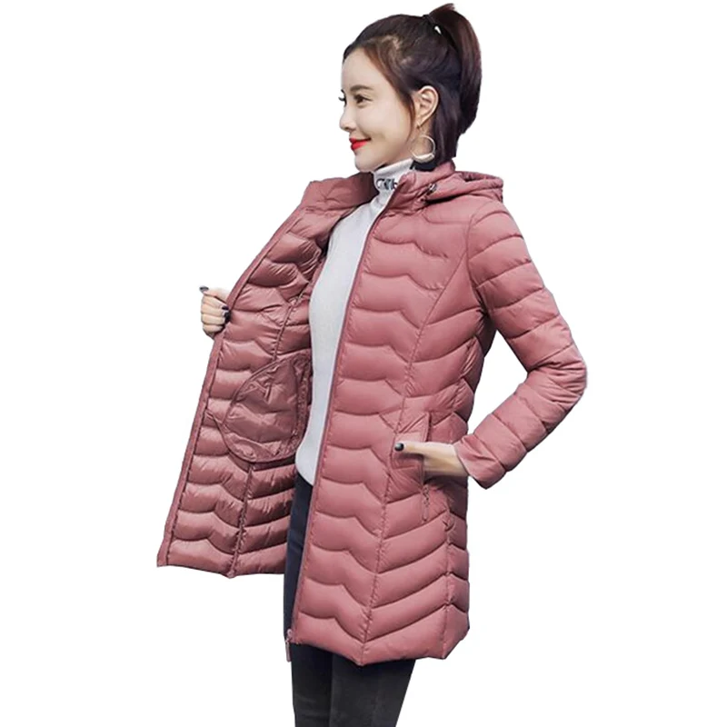 

2022 New Women Cotton-Padded Jackets Winter Parkas Hooded Outwear Female Slim Down Cotton Jacket Casual Tops Warm Coats 2907