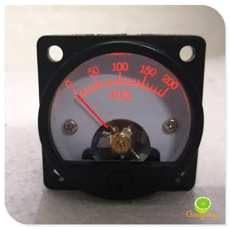 SO-45 200mA Ammeter with Backlight, Tube Amplifier Meter Head, Audio Accessories, Cathode Current Measurement Pointer Type