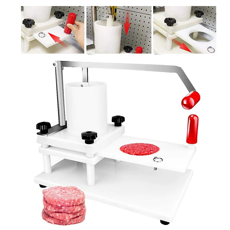 Hamburger Moulding Machine Burger Patty Maker Forming Machine Manual PE Burger Meat Shaping Presser