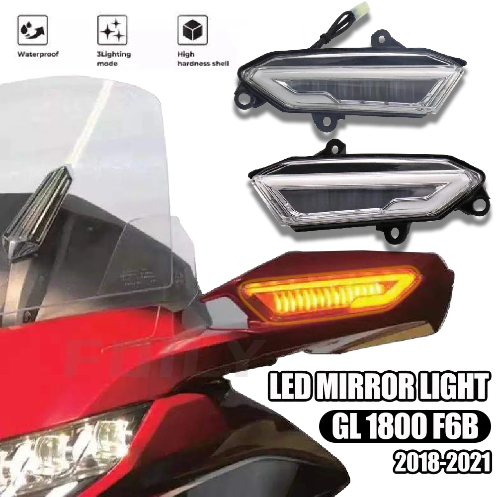 

GL 1800 For Honda Goldwing Gold Wing GL1800 F6B 2018-2020 Motorcycle LED Front Side Rearview Mirror Turn Signal Indicator Light