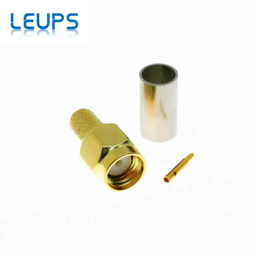 SMA Male Plug Or RP-SMA Male (Female Pin) Jack Crimp 50-3 RG142 RG223 LMR200 RG58 3D-FB RF Connector