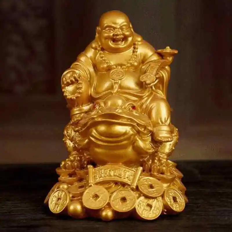 Laughing Chinese Feng Shui Buddha Wealth Toad Jin Chan Chu Money Luck Prosperity 4.5x7.2cm QDD9782