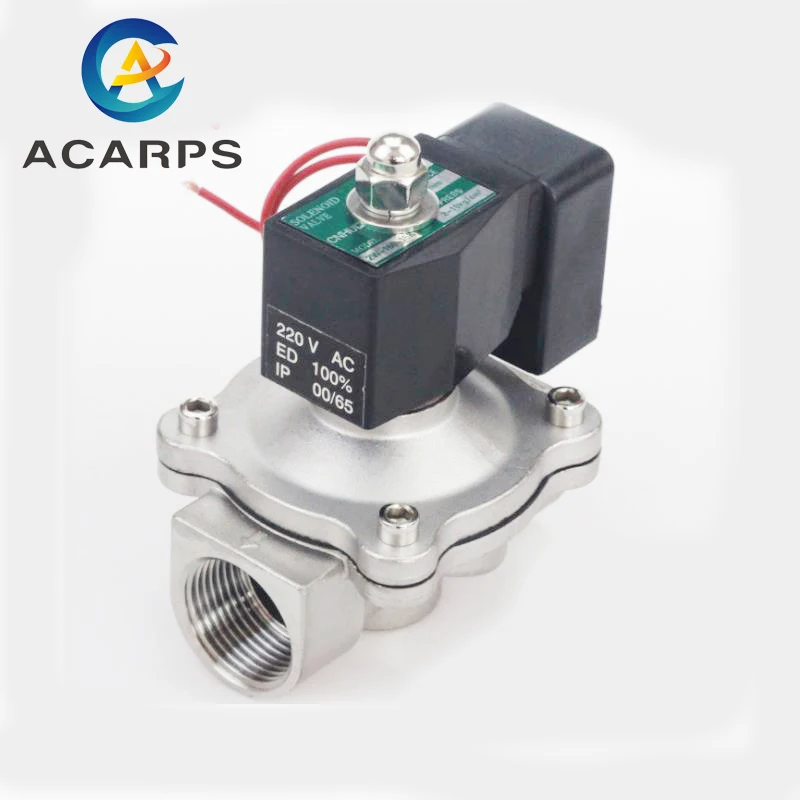 

24vdc 2 inch Solenoid Valve Water 12v DN50 N/C Electric Stainless Steel Valve For 12 hours Working