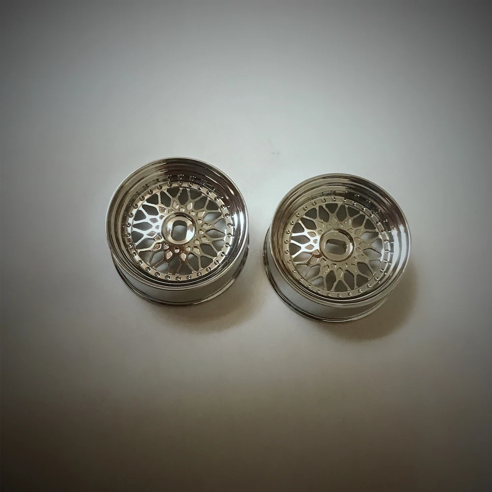 MINI-Z AWD BBS Metal Wheel Electroplated (Offset +1, Diameter 20mm, 2PCS) For Drift RC Kyosho  FWD MA020 MA030 WLtoys K969/K989