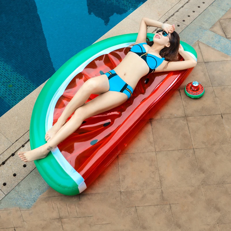 

Giant Watermelon Inflatable Pool Bed Float Swim Ring Adults Giant floating swimming pool Air Mattress inflat Toys pool party