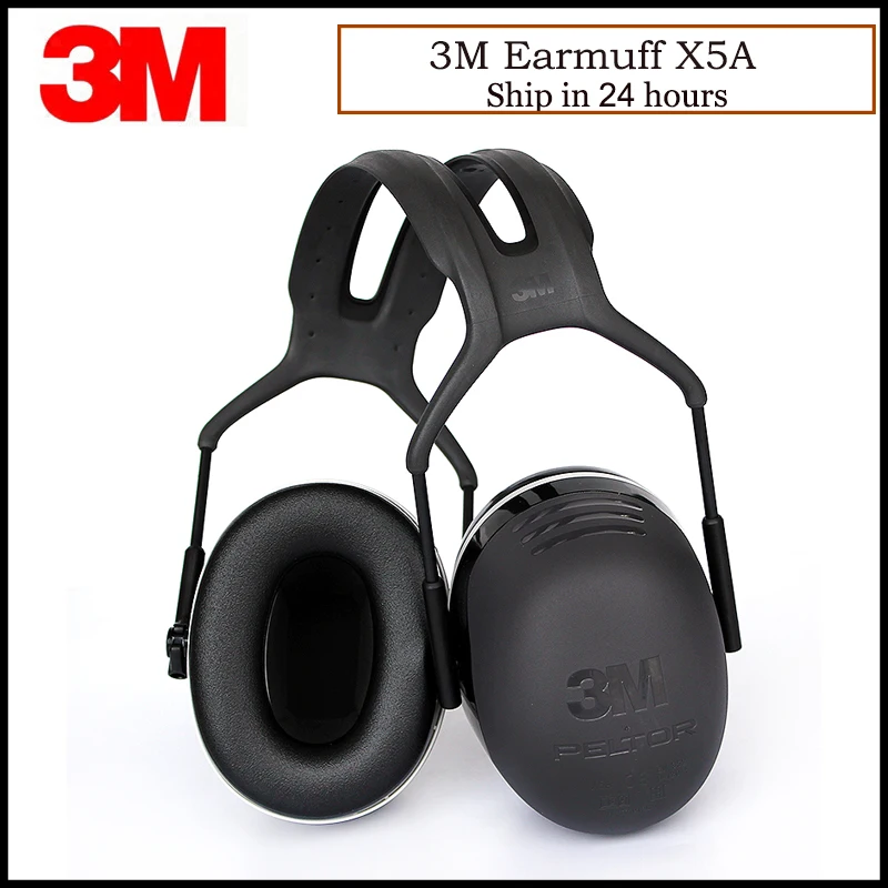 3M X5A Earmuffs สบายเสียงฉนวนกันความร้อน Earmuffs Professional เสียงรบกวนสำหรับไดรเวอร์/พนักงาน KU015