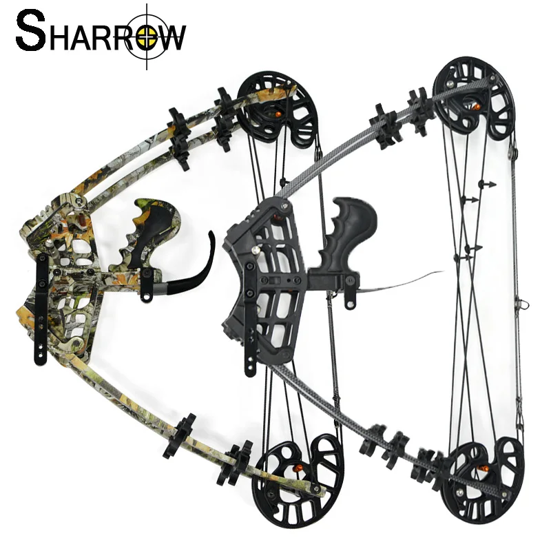 1pc 45lbs Archery Compound Steel Ball Bow Triangle Bow Hunting IBO Speed 350FPS Left And Right Hand Outdoor Shooting Accessories