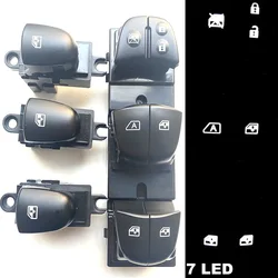 7 LED White light Auto Power Window Switch/Single Window switch With LED For Nissan Qashqai J11/Altima/Sylphy/Tiida/X-Trail