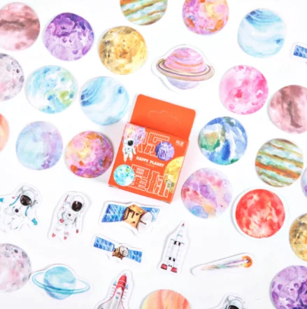 Happy planet decorative sticker(1pack)