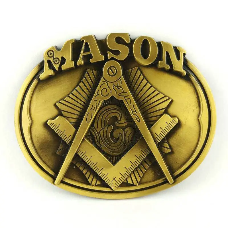 

Antique Bronze Silver MASON Masonic Freemason Freemasonry Metal Belt Buckle for Men Western Cowboy DIY Accessories Fashion Gifts