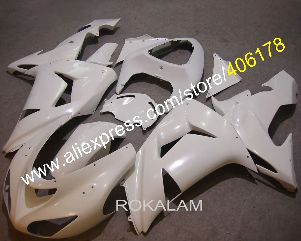 

Обтекатели Ninja ZX-10R 06 07 для Kawasaki Ninja ZX10R 2006 2007 Z X 10 R, полностью белые, для мотоцикла (литье под давлением)