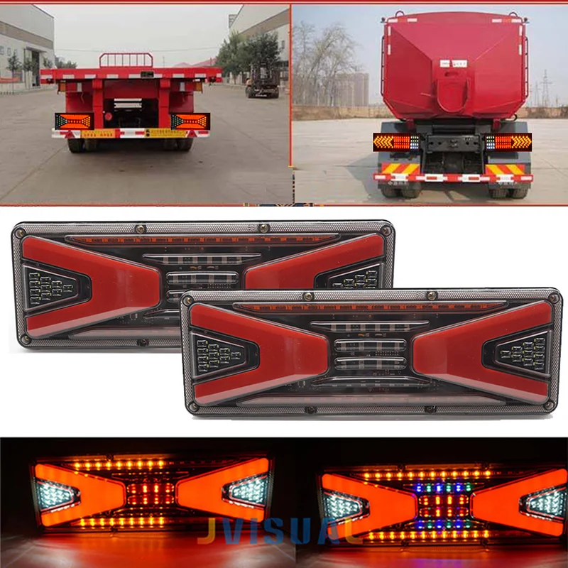 12V/24VTruck LED Rear Tail Light Warning Lights Rear brake reverse turn indicator external lamp for Trailer Caravans UTE Campers