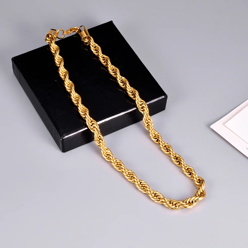 titanium steel necklace for women hip hop style simple design  gold plated clavicle chain hot sell jewelry