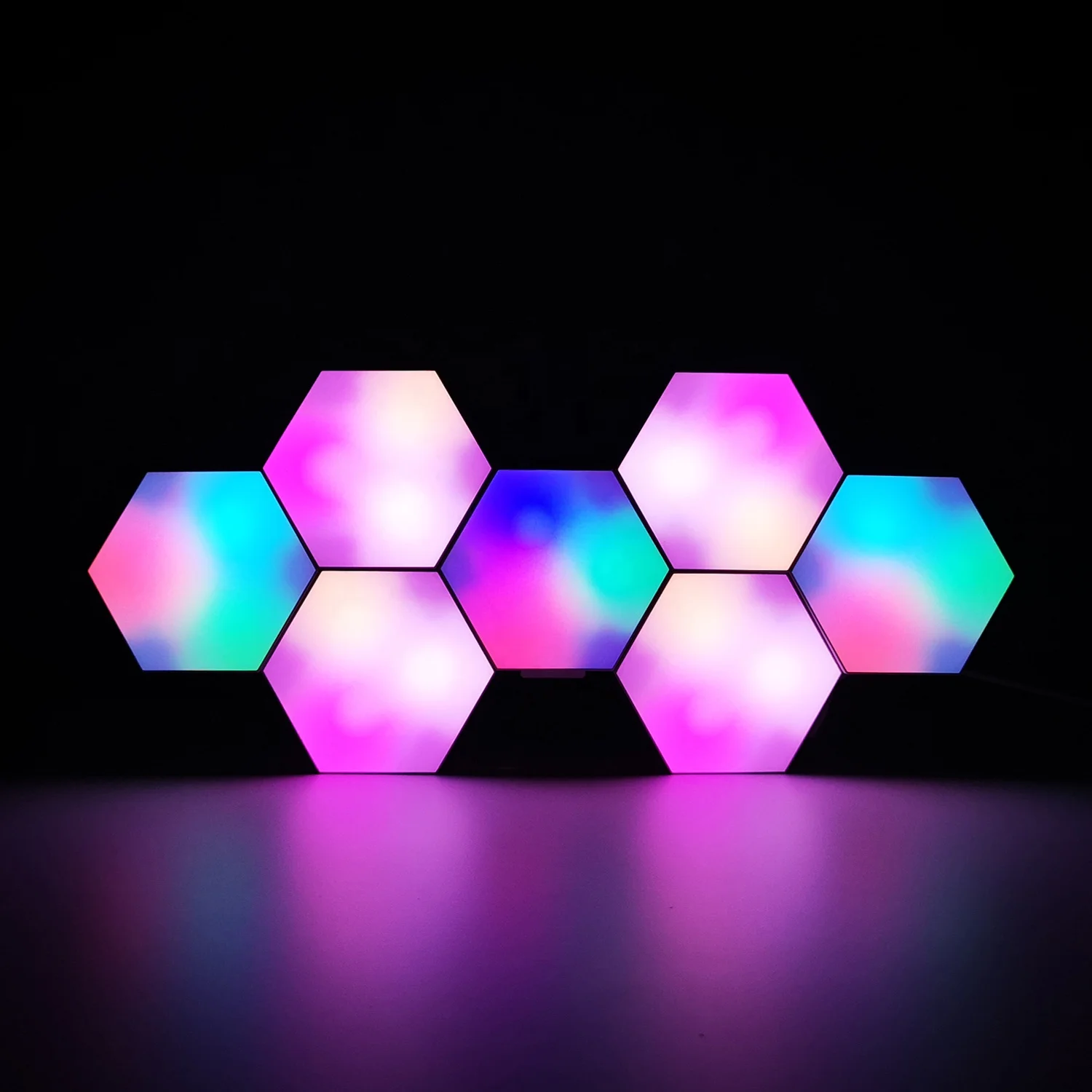 Luminaria led hexagonal para decoración de pared Interior, luz nocturna para juegos, lámpara de escritorio para niños, mesita de noche, hogar, sala