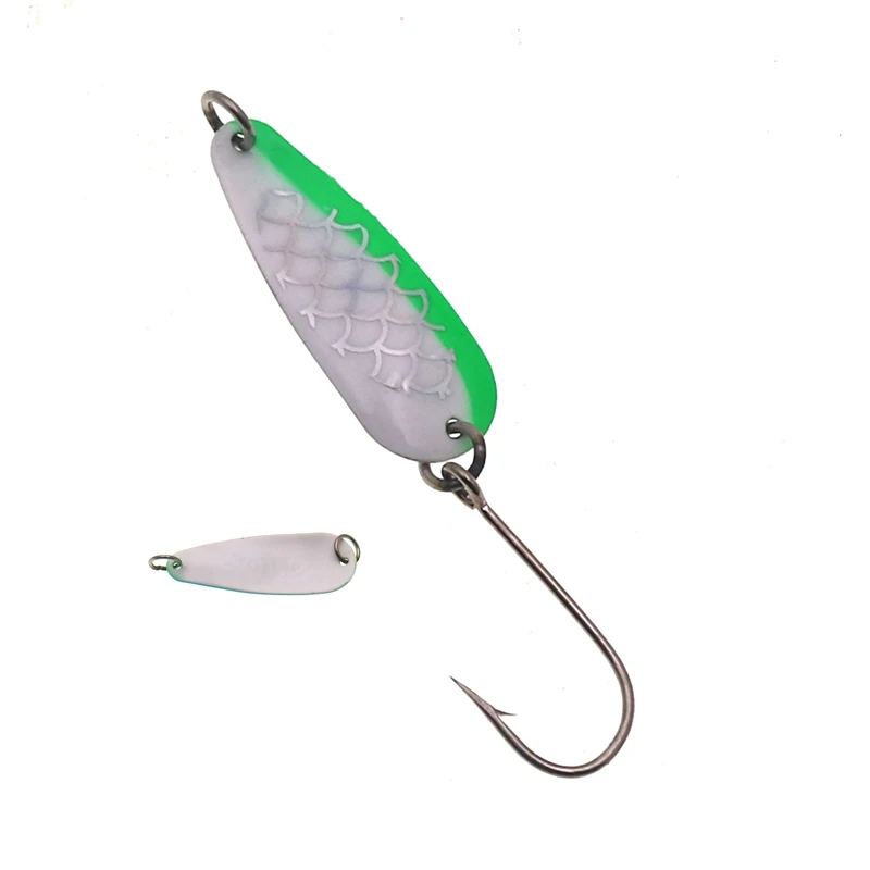 HISTOLURE  Luminous Trout Fishing Spoons Lures1.9g 33mm  Artificial Wobbler Hard Lure Metal Brass Baits Bass