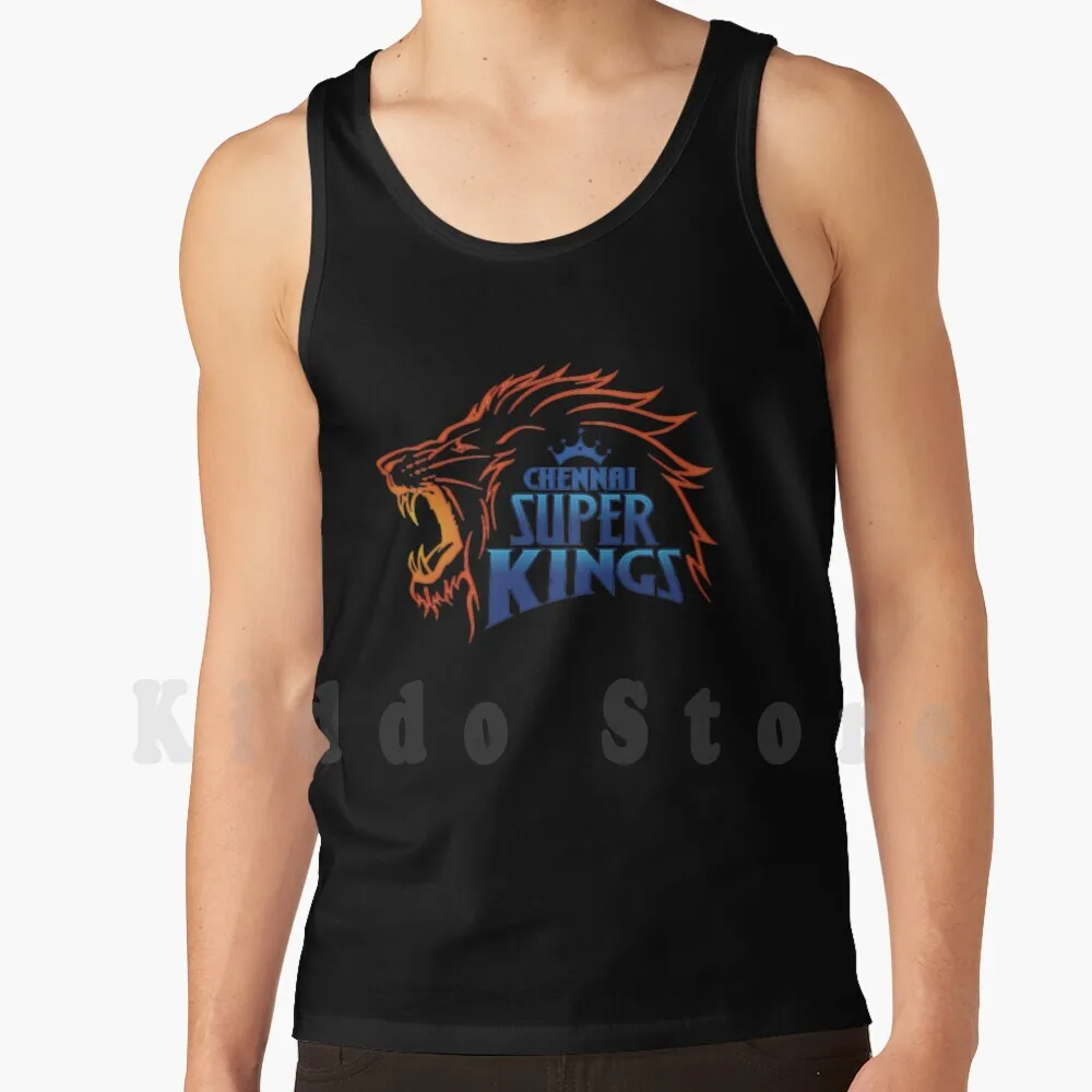 Chennai Super Kings Tank Tops Vest 100% Cotton Chennai Cricket India Indian Cricket Indian Cricket Team Ipl
