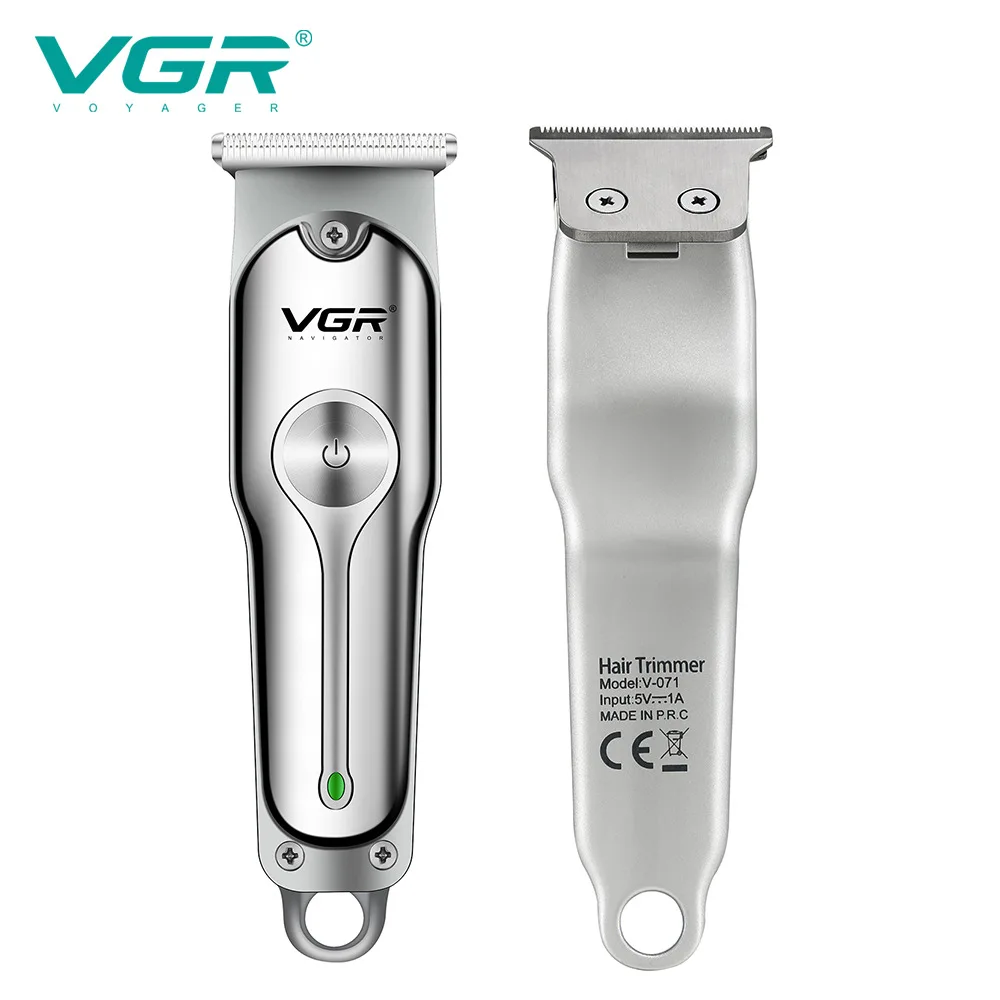 VGR Professional Barber Hair Trimmer Rechargeable Hair Clipper for Men Beard Trimer Hair Cutting Machine T-blade Haircut Tool