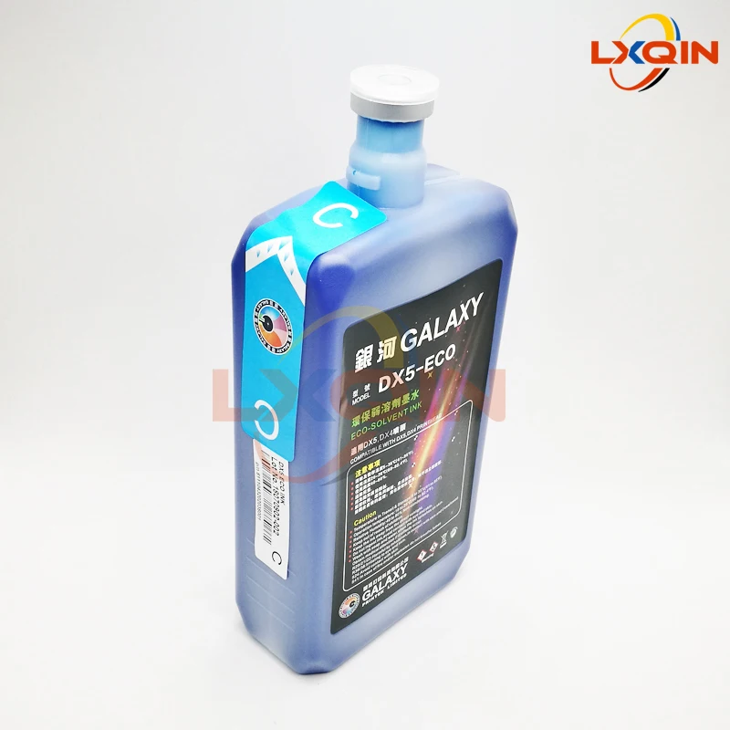 LXQIN 1000ml Galaxy DX5 Eco Solvent Ink for Epson XP600/DX5/DX7/I3200 for Xuli Human Liyu Myjet Chinese Large Format Printer