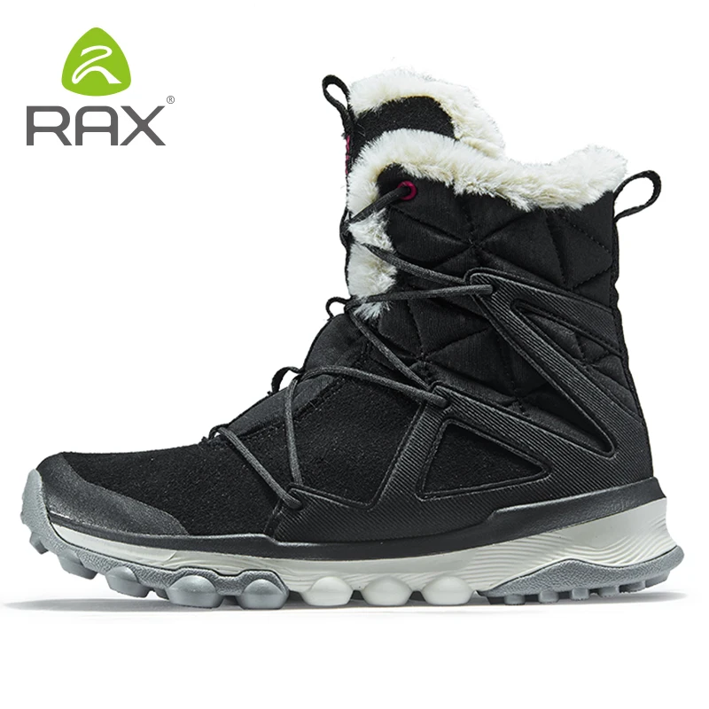 

RAX Men's Hiking Shoes Latest Snowboot Anti-slip Boot Plush Lining Mid-high Classic Style Hiking Boots for Professional Men