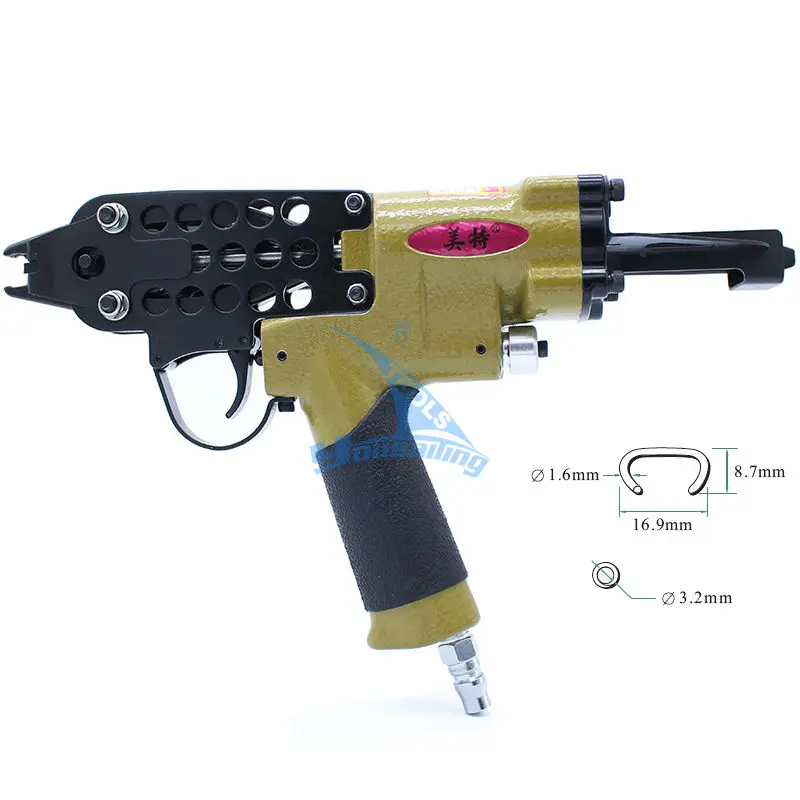 Free shipping High Quality SC760 Pneumatic C Shape Ring Plier Tool Air C-type Nailer Machine Cage Nail Gun Stapler