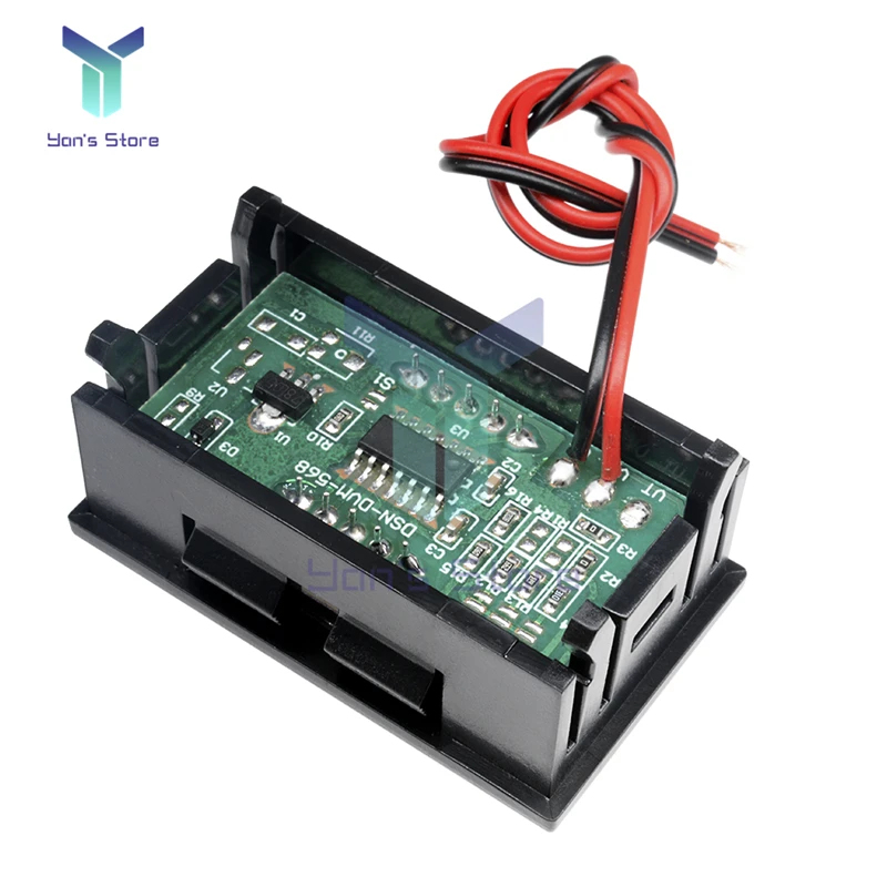 0.56นิ้ว LED Digital Voltmeter DC 4.5-30V แรงดันไฟฟ้ารถรถจักรยานยนต์ไฟฟ้า Volt Tester เครื่องตรวจจับ DC 5V 12V 24V 2สาย
