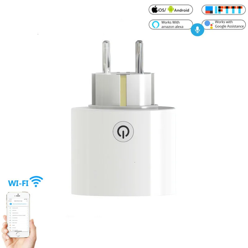 Wi-Fi Smart Power Socket Plug EU Standard Work With Amazon Alexa and Google Home No Hub Required