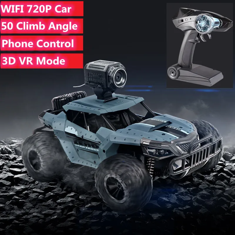 High Speed Remote Control Vehicle Cross-country Car With WIFI 720P HD Camera Phone Control Car WIFI FPV Car Vehical Boy Kid Gift