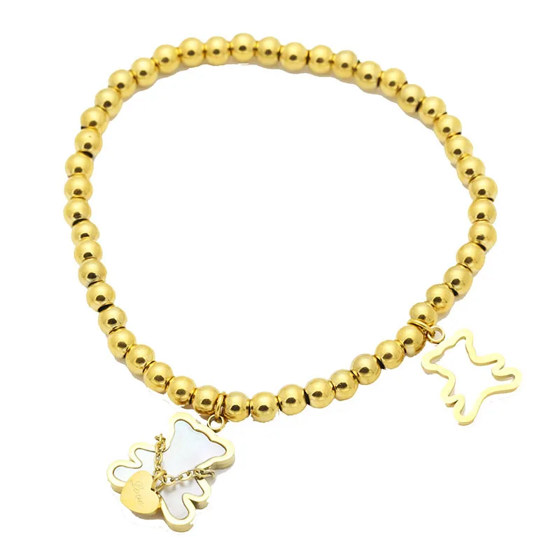 Little Bear Bracelets For Women Stainless Steel Jewelry Woman Accessories Fashion Jewelry