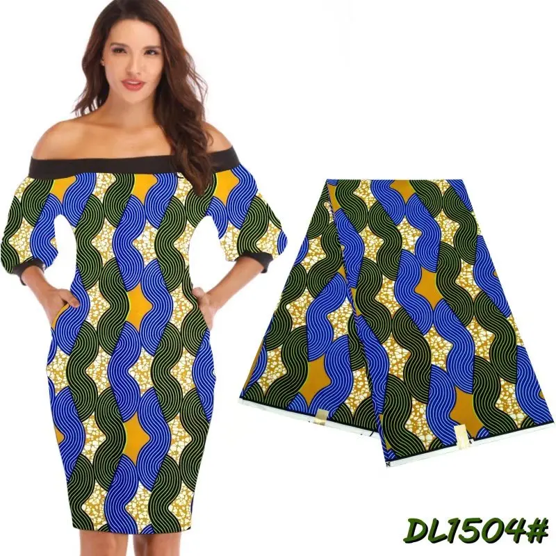 2021 New Fashion 100% Polyester African Fabric Guarantee Nigeria Veritable Ankara Real Wax 6Yard