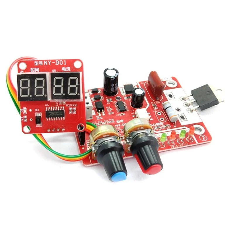 40A 100A Digital Spot Welder Machine Time Control Board Spot welding Adjust Time & Current Transformer Controller Panel module