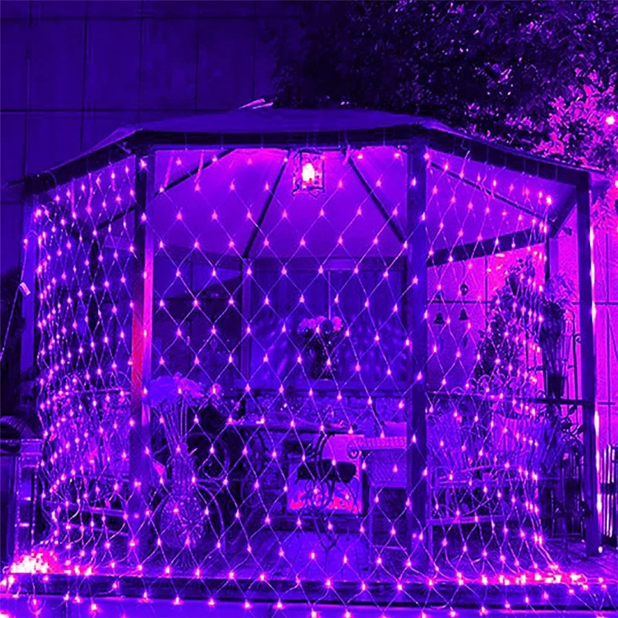 Christmas LED Net Mesh Lights 2X2M 3X2M LED Fence String Light Outdoor Garden Starry Fairy Light For Wedding Party Curtain Decor