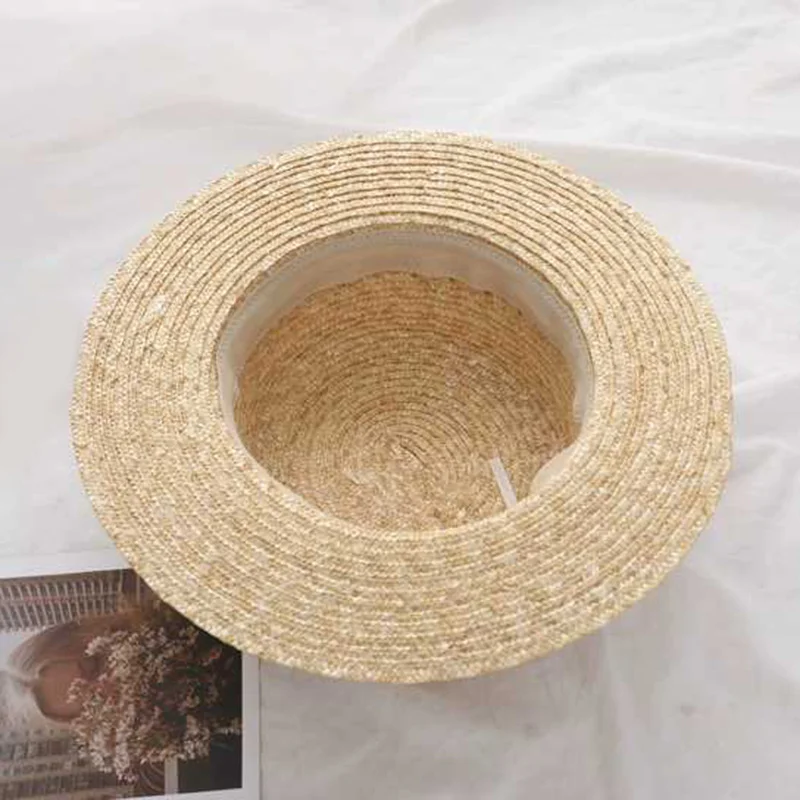 Simple Summer Women Wide Brim Straw Hat Fashion Chapeau Paille Lady Sun Hats Boater Wheat Panama Beach Hats Chapeu Feminino Caps