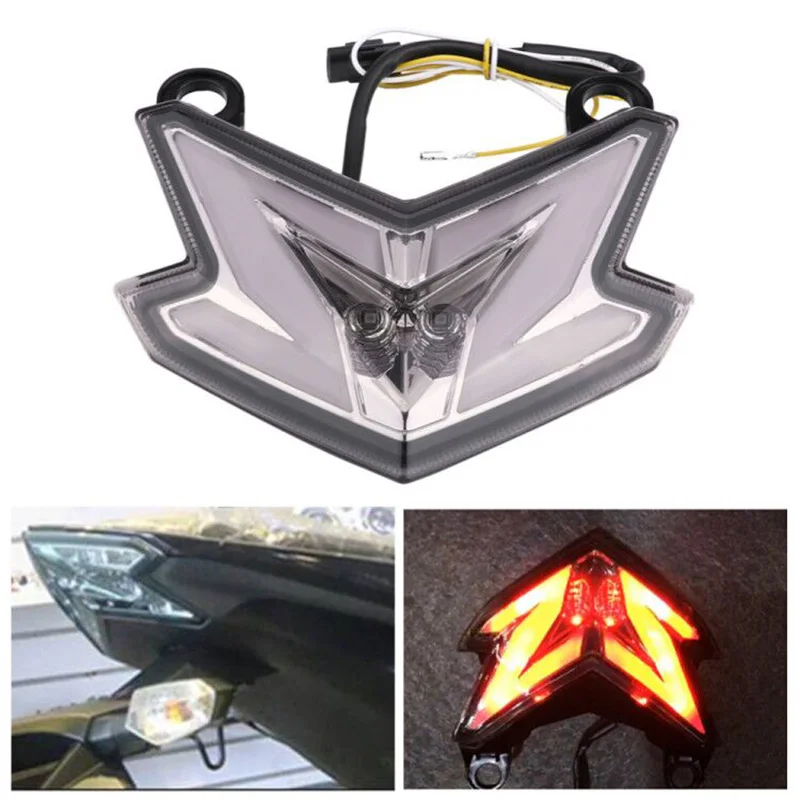 

Motorcycle LED Tail Rear Light Brake Lamp Signal Lights Turn Signal Warning Light For Kawasaki Z800 ZX6R Z125 2013- 2016