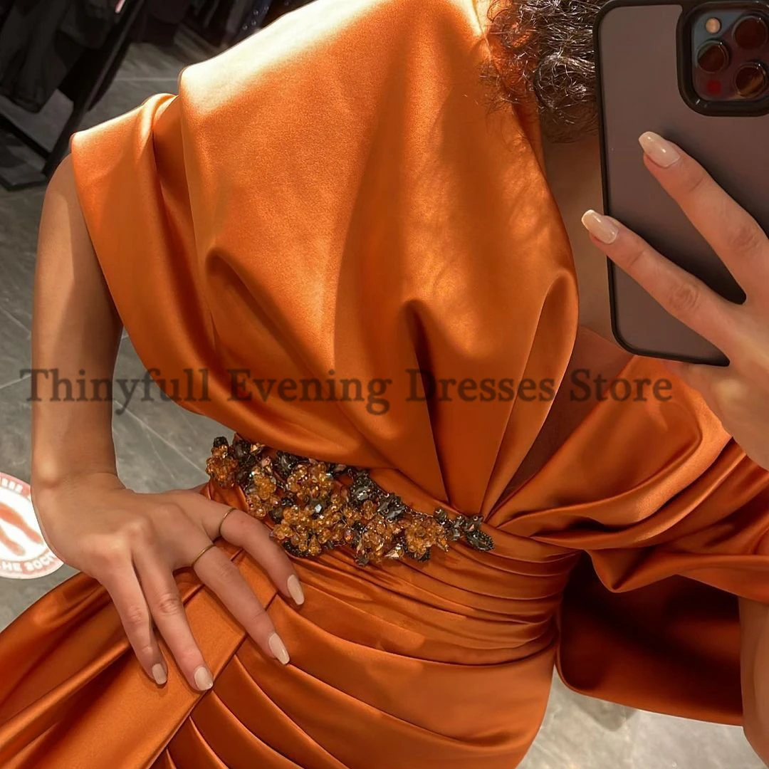 Thinyfull-Robe de Rhde forme sirène, tenue de soirée, sexy, col en v, longueur au sol, perles, stérilie saoudite, cocktail, quelle que soit la grande taille, 2022