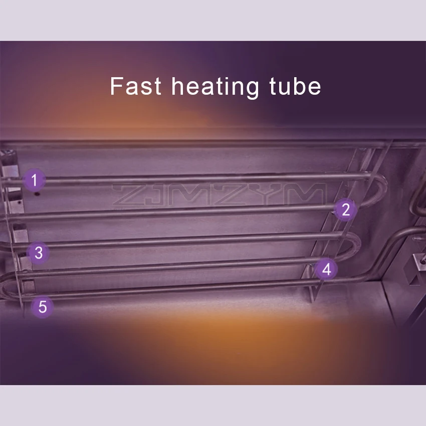 Four électrique mural 2000W, réglage de la température 50-300 °C, pour la Pizza, le pain, grille-pain, Barbecue