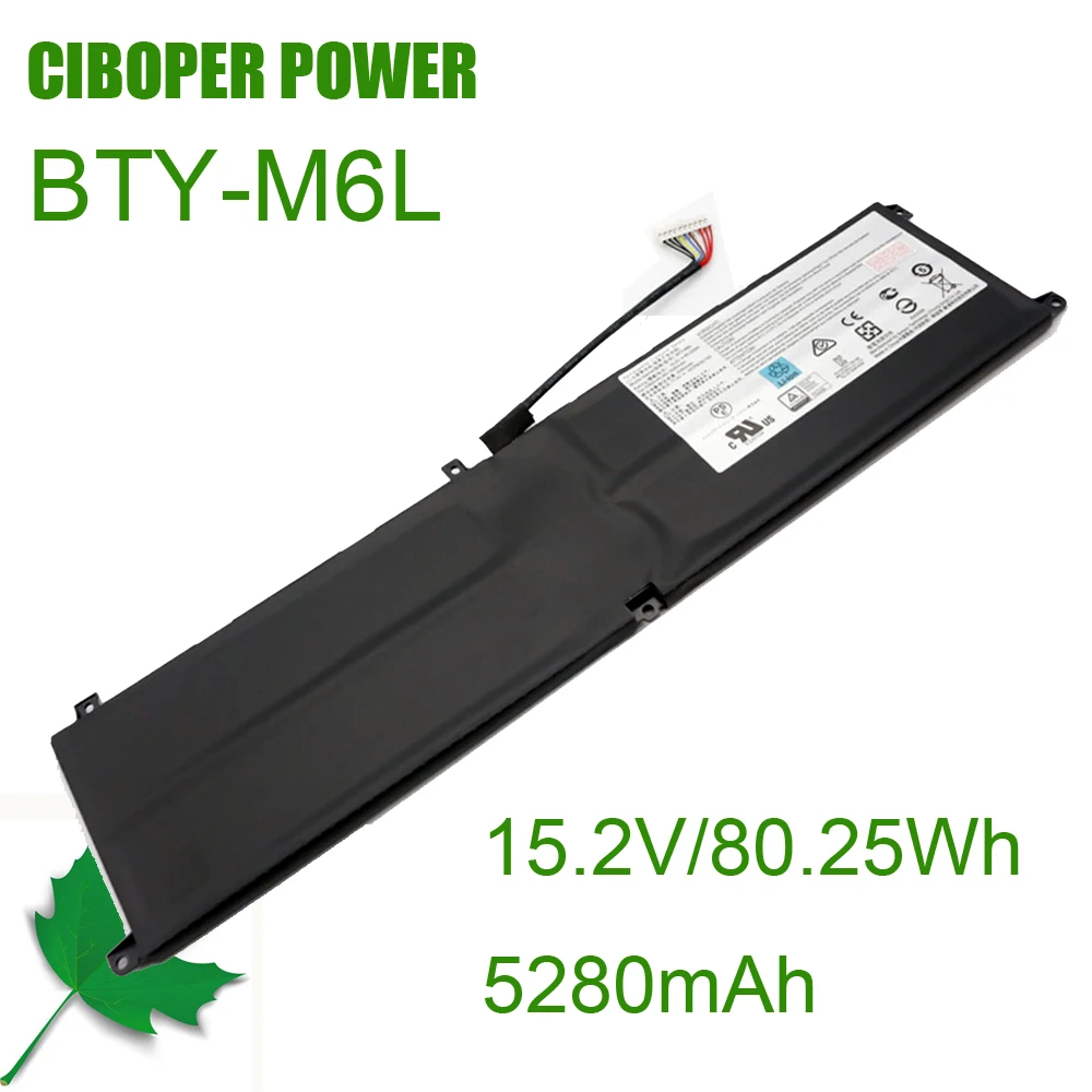 Bateria do Laptop Original para 8rf Gs65 Ps42 8rb Ps63 Ps63 8rc 8re 8rb 8rc 8rf Ms16q3 cp 80.25wh Bty-m6l 15.2v 5280mah
