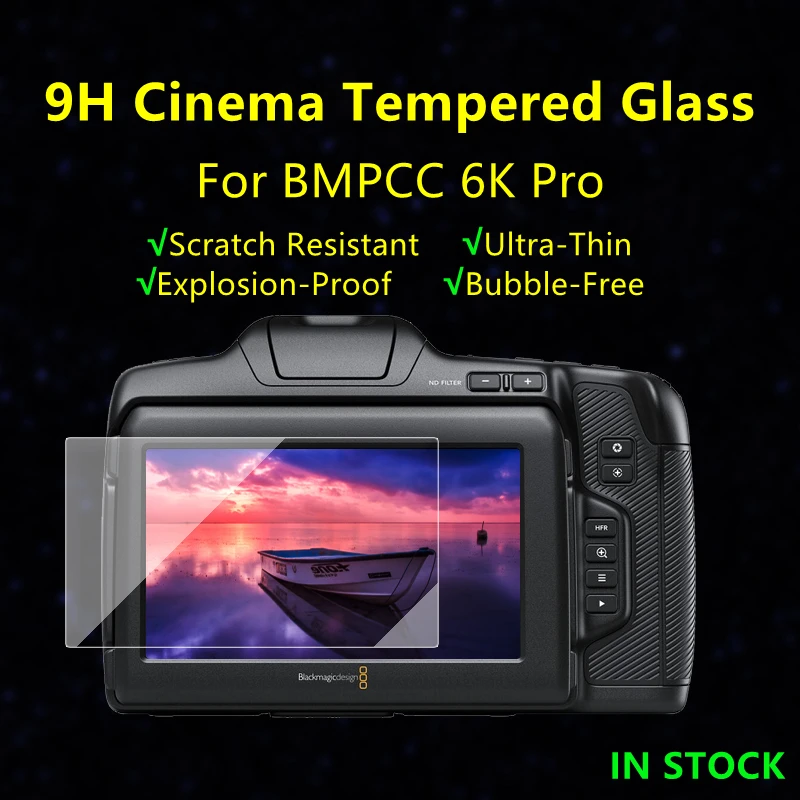 

BMD bmpcc 6k pro Tempered Glass Camera Protective Glas Screen Protector for Blackmagic Design Pocket BMPCC 6K Pro Cinema Camera