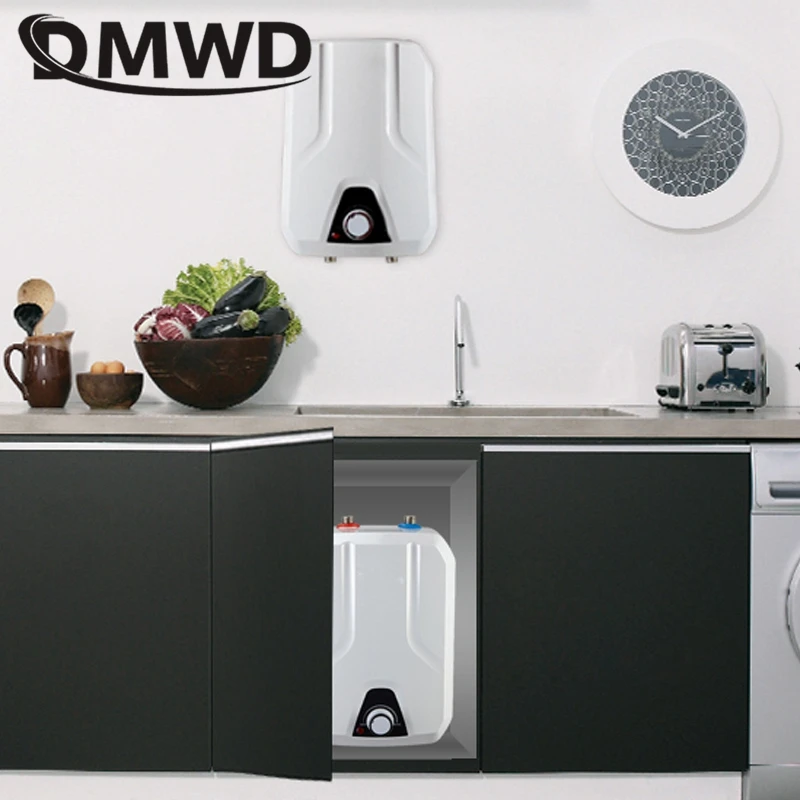 DMWD-calentador de agua instantáneo eléctrico de 8L, termostato de ajuste de temperatura del agua, inducción para cocina, baño, grifo de