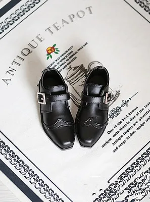 BJD doll shoes are suitable for 1 / 3 Uncle size fashion buckle retro shoes new suit shoes black brown classic two colors